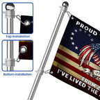 The Spirit of 76 Proud to be an American Bicentennial Grommet Flag, Patriotic 250 Years Semiquincentennial Decor