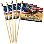 Patriotic Christian 250 Years Flag, God Bless America Handheld Flag Decor