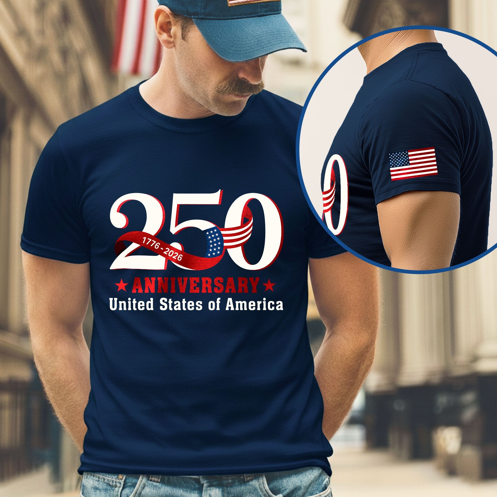 Patriotic 250 Years T-shirt, United States of America 1776 2026 Tee