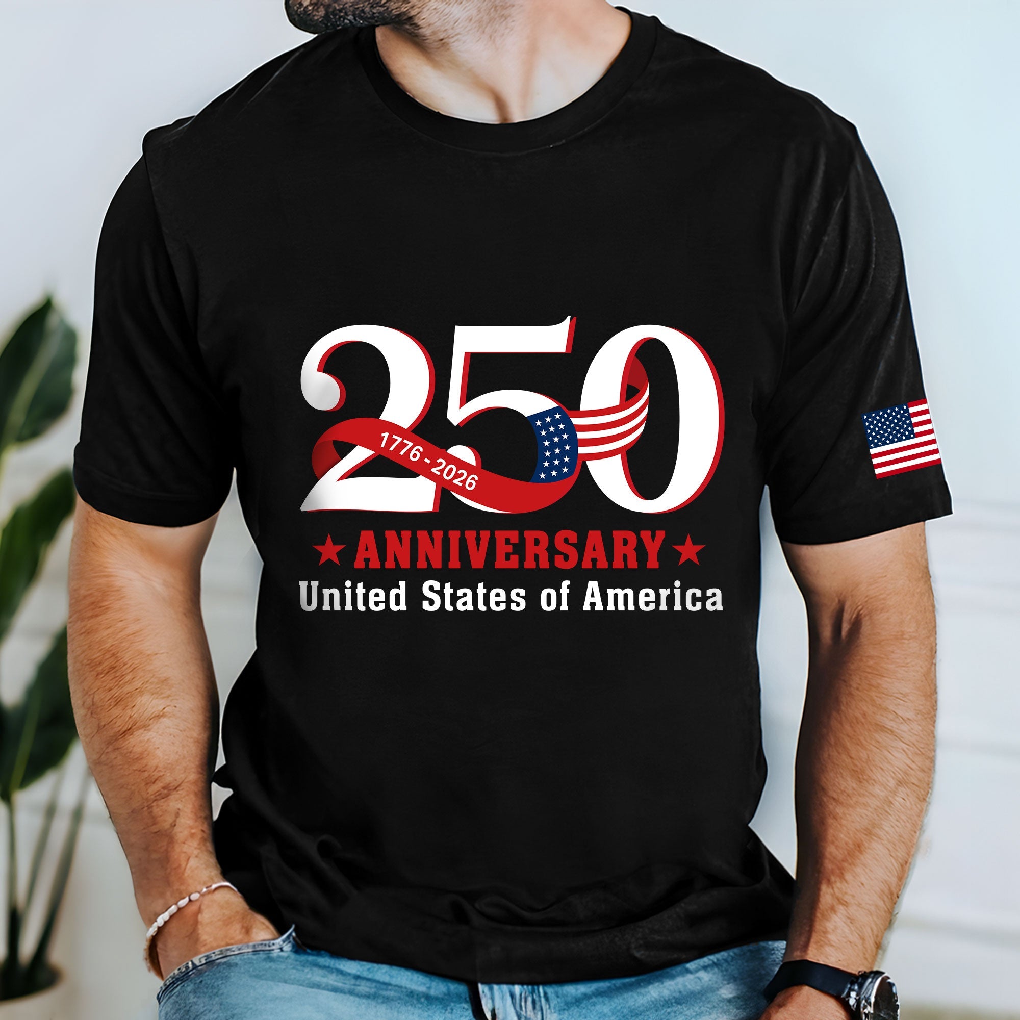 Patriotic 250 Years T-shirt, United States of America 1776 2026 Tee