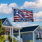 America Navy Flag, 250 Years of Freedom Anchored in Pride Patriotic Grommet Flag