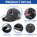 250th Anniversary Patriotic Dog Washed Cap with Embroidered Labrador Retriever American Flag