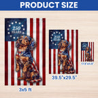 Patriotic American Dog Garden Flag, 250 Years Dachshund Dog Flag Decor