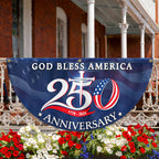 Patriotic God Bless America 1776 2026 Flag, 250 Years Fan Flag Decor