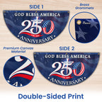 Patriotic God Bless America 1776 2026 Flag, 250 Years Fan Flag Decor