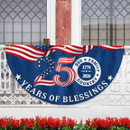 Patriotic American Flag God Family Country, 250 Years of Blessings Fan Flag Decor