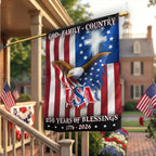 250 Years of Blessing 1776 2026 Flag, USA Patriotic Christian Flag Decor
