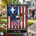 250 Years of Blessing 1776 2026 Flag, USA Patriotic Christian Flag Decor