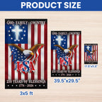 250 Years of Blessing 1776 2026 Flag, USA Patriotic Christian Flag Decor