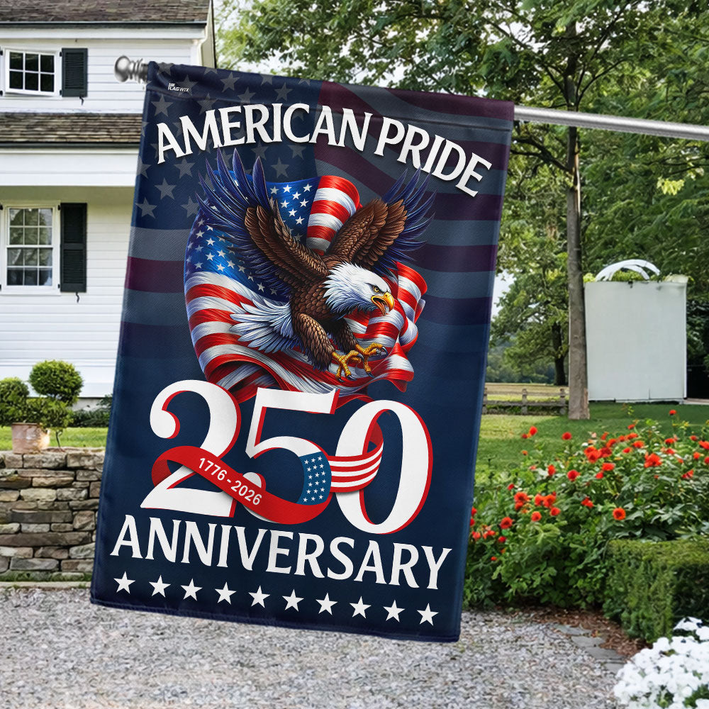 American Pride Flag, Patriotic 250th Anniversary Eagle 1776–2026 Flag Decor