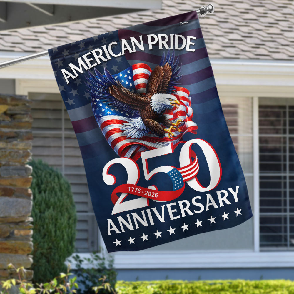 American Pride Flag, Patriotic 250th Anniversary Eagle 1776–2026 Flag Decor