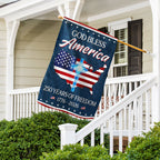 God Bless America Map Flag, 250 Years Semiquincentennial Christian Flag Decor