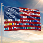 American Flag for 250th Anniversary, We The People 50 States Flag, 1776 2026 Grommet Flag