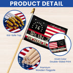 250 Years of Freedom Bennington Flag Parade, We The People 76 Handheld Flag for Decor