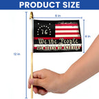 250 Years of Freedom Bennington Flag Parade, We The People 76 Handheld Flag for Decor