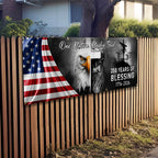 250 Years Of Blessing Fence Banner, One Nation Under Patriotic outdoor Flag