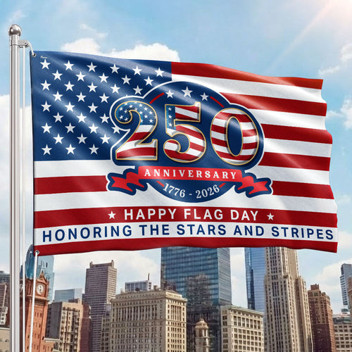 250 Years Flag of the United States, Honoring The Stars and Stripes Decor for National Flag Day
