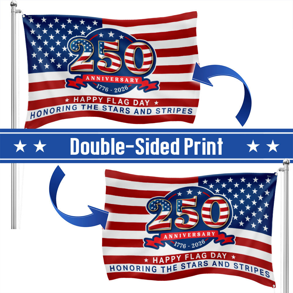 250 Years Flag of the United States, Honoring The Stars and Stripes Decor for National Flag Day