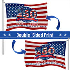 250 Years Flag of the United States, Honoring The Stars and Stripes Decor for National Flag Day
