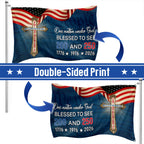One Nation Under God Blessed to see 200 and 250 Flag, Bicentennial Semiquincentennial Christian Flag