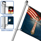 One Nation Under God Blessed to see 200 and 250 Flag, Bicentennial Semiquincentennial Christian Flag