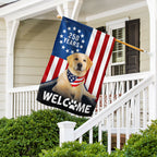 Patriotic Welcome Dog Garden Flag, 250 Years Labrador Retriever Flag Decor for Dog Lovers