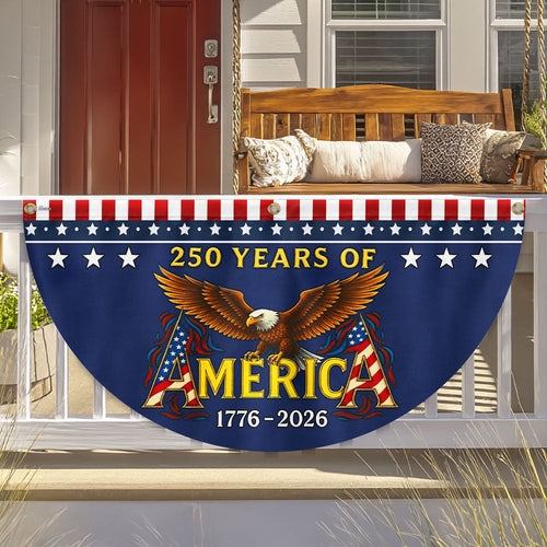 250 Years of America Fan Flag, Bald Eagle 1776 2026 Flag Decor