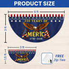 250 Years of America Fan Flag, Bald Eagle 1776 2026 Flag Decor