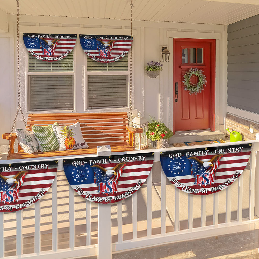 250 Years of Blessing 1776 2026 Fan Flag, God Family Country Patriotic Flag Decor