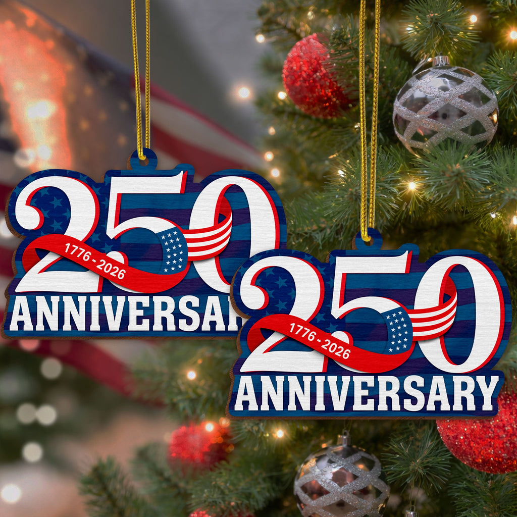 American Patriot Wooden Ornament, 250th Anniversary 1776 2026 Hanging Decor