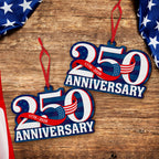 American Patriot Wooden Ornament, 250th Anniversary 1776 2026 Hanging Decor