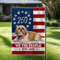Patriotic American Dog Garden Flag, 250 Years Shih Tzu Dog 1776 2026 Flag