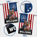 Patriotic Welcome Dog Garden Flag, 250 Years Yorkshire Terrier Flag Decor for Dog Lovers