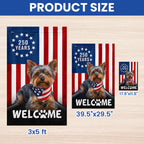 Patriotic Welcome Dog Garden Flag, 250 Years Yorkshire Terrier Flag Decor for Dog Lovers