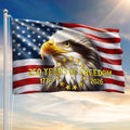 250 Years of Freedom American Flag, Patriotic Bald Eagle 1776 2026 Grommet Flag