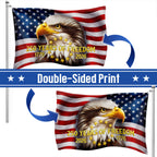 250 Years of Freedom American Flag, Patriotic Bald Eagle 1776 2026 Grommet Flag