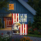 We The People 1776 2026 Flag, 250 Years of Freedom American Solar LED Flag Decor