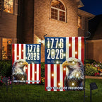 We The People 1776 2026 Flag, 250 Years of Freedom American Solar LED Flag Decor