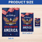 250 Years of Freedom American Flag, Bald Eagle We The People 1776 2026 Flag Decor