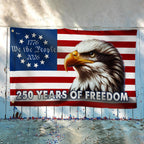 Patriotic 250 Years of Freedom, We The People 1776 2026 American Grommet Flag