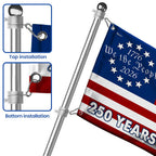 Patriotic 250 Years of Freedom, We The People 1776 2026 American Grommet Flag