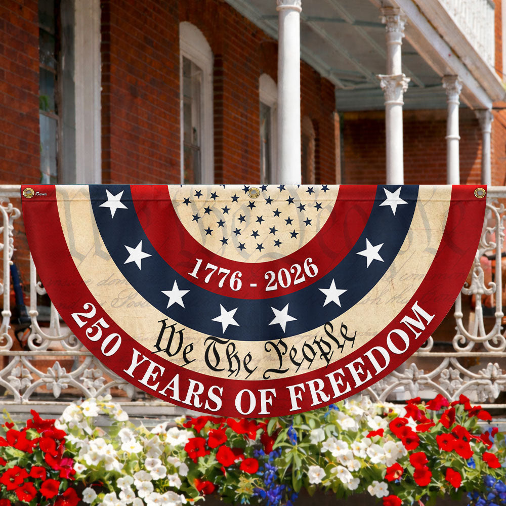 We The People 250 Fan Flag for 1776 2026 Anniversary Vintage Decor