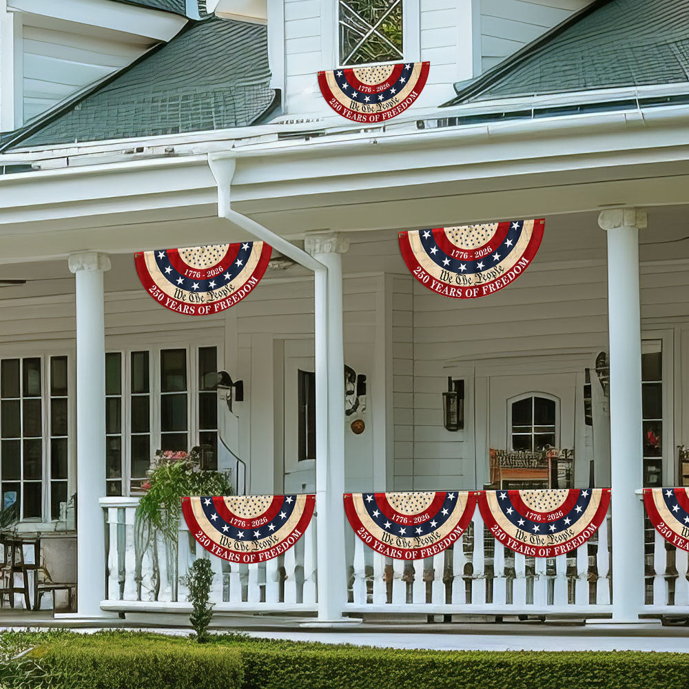 We The People 250 Fan Flag for 1776 2026 Anniversary Vintage Decor