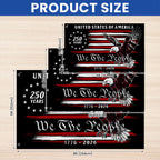 250 Years of America Decor, 1776 2026 We The People Patriotic Grommet Flag
