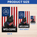Patriotic Welcome Dog Garden Flag, 250 Years Schipperke 1776 2026 Flag Decor