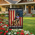250 Years American German Shepherd Garden Flag, US Veteran Patriotic Dog Flag