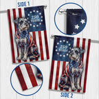 Patriotic Schnauzer Garden Flag, 250 Years 1776 2026 Flag Decor for Dog Lover
