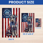 Patriotic Schnauzer Garden Flag, 250 Years 1776 2026 Flag Decor for Dog Lover
