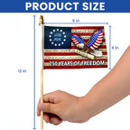 Patriotic 250 Years of Freedom Flag, We The People 1776 2026 Handheld Flag