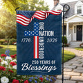 250 Years of Blessings American Flag, One Nation Under God 1776 2026 Flag Patriotic Decor
